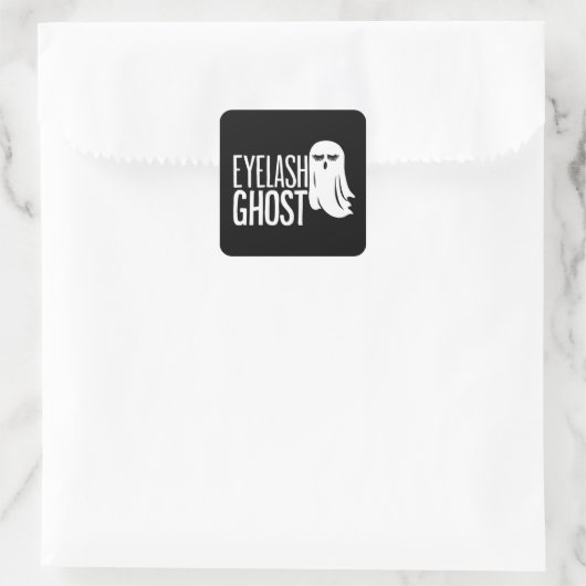 Halloween Eyelash Ghost スクエアシール (バッグ)