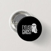 Halloween Eyelash Ghost 缶バッジ (正面&裏面)
