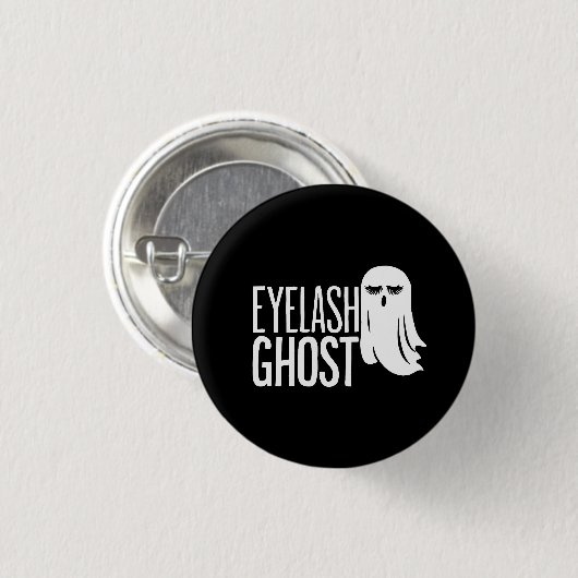 Halloween Eyelash Ghost 缶バッジ (正面&裏面)