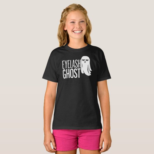 Halloween Eyelash Ghost Tシャツ (正面フル)