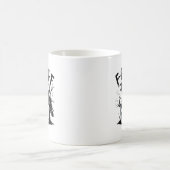 Halloween F-Caw-F Bird Crow Women Men Retro Classi コーヒーマグカップ (中央)