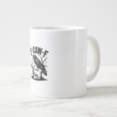 Halloween F-Caw-F Bird Crow Women Men Retro Classi ジャンボコーヒーマグカップ (正面右)