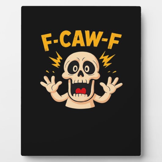 Halloween F-Caw-F Skull フォトプラーク (正面)