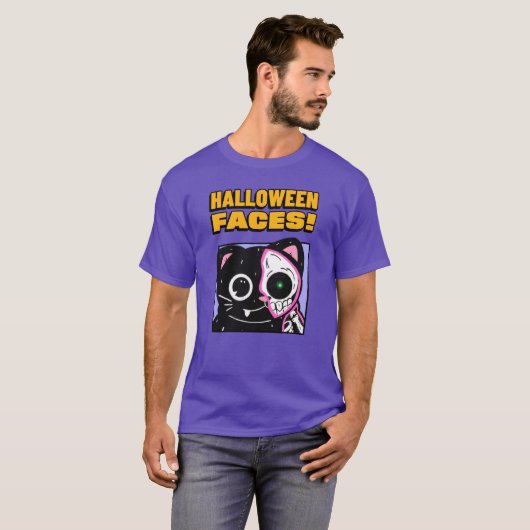 Halloween Faces Tシャツ (正面フル)