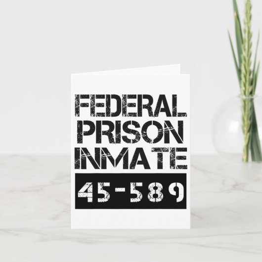Halloween Federal Prison Inmate Prisoner Costume  カード (正面)