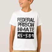 Halloween Federal Prison Inmate Prisoner Costume  Tシャツ (正面)