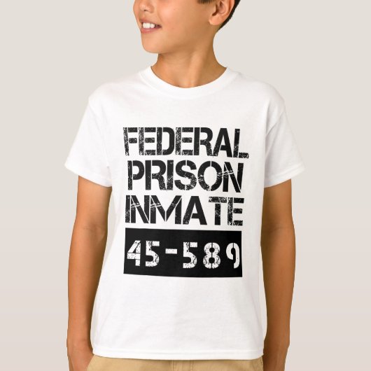 Halloween Federal Prison Inmate Prisoner Costume  Tシャツ (正面)