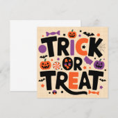 Halloween - festivités fantomatiques 招待状 (正面/裏面)
