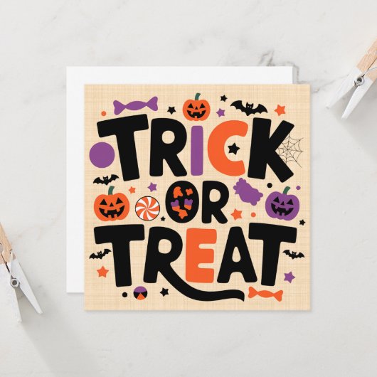 Halloween - festivités fantomatiques 招待状 (正面/裏面インサイチュ)