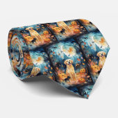 Halloween Finnish Lappund With Pumpkins Scary  ネクタイ (ロール)