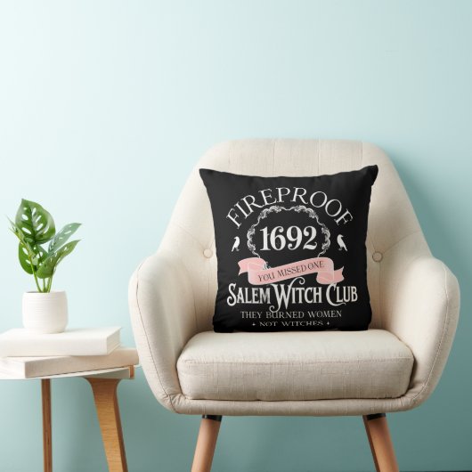 Halloween Fireproof 1692 Witch Throw Pillow クッション (椅子)
