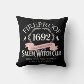 Halloween Fireproof 1692 Witch Throw Pillow クッション (正面)