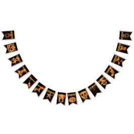 Halloween flags hanging for october night party バンティングフラッグ