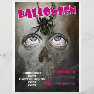 halloween flyer poster skull チラシ