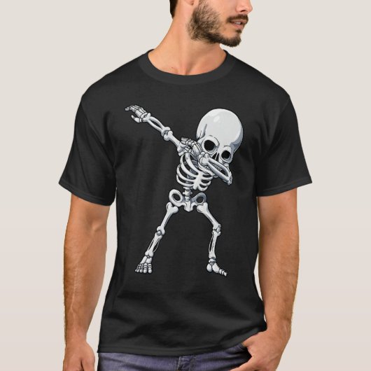 Halloween  for Boys Kids Dabbing Skeleton Costume Tシャツ (正面)