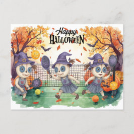 Halloween for Pickleball Player Party  シーズンポストカード