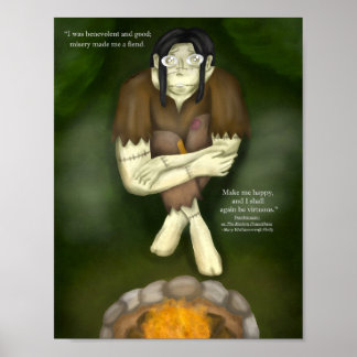 Halloween Frankenstein Art Print ポスター