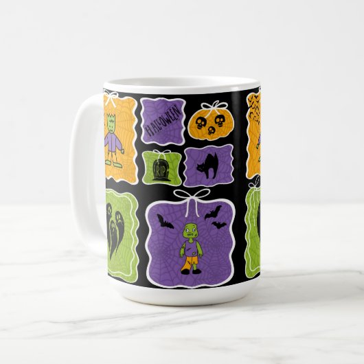 Halloween Frankenstein Coquette コーヒーマグカップ (正面左)