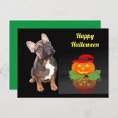 Halloween französische Bulldogge French Bulldog ポストカード (正面/裏面)