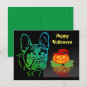 Halloween französische Bulldogge French Bulldog ポストカード (正面/裏面)