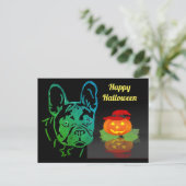 Halloween französische Bulldogge French Bulldog ポストカード (スタンド正面)