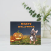 Halloween französische Bulldogge Postkarte ポストカード (スタンド正面)
