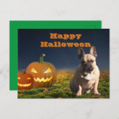 Halloween französische Bulldogge Postkarte ポストカード (正面/裏面)