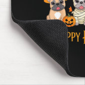 Halloween French Bulldog Dogs Pumpkin Funny  マウスパッド (コーナー)