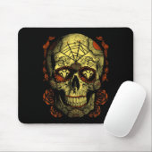 Halloween Full Moon Mojo Sugar Skull マウスパッド (マウス)