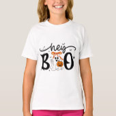 Halloween Fun T-Shirt - Hey Boo Tシャツ (正面)
