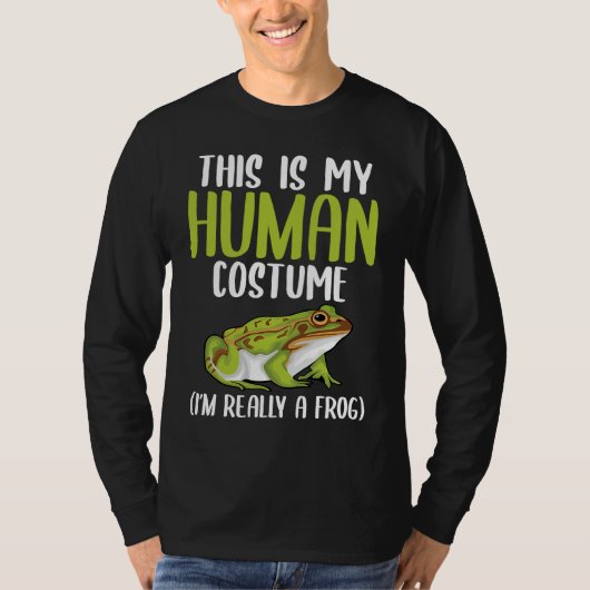 Halloween Funny Adult Kid Frog Apparel Youth Human Tシャツ (正面)