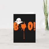 Halloween Funny Cute Ghost Boo! Design Gift カード (正面)