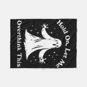 Halloween Funny Ghost Let Me Overthink This Graphi フリースブランケット (正面(横))