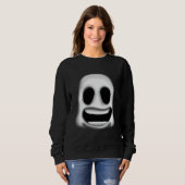 Halloween Funny Ghost With Teeth Face Men Women Ki スウェットシャツ (正面フル)