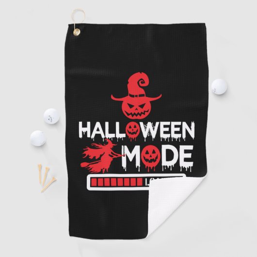 Halloween Funny Halloween Mode Loading Birthday ゴルフタオル (インサイチュ)