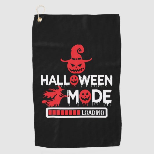 Halloween Funny Halloween Mode Loading Birthday ゴルフタオル (正面)