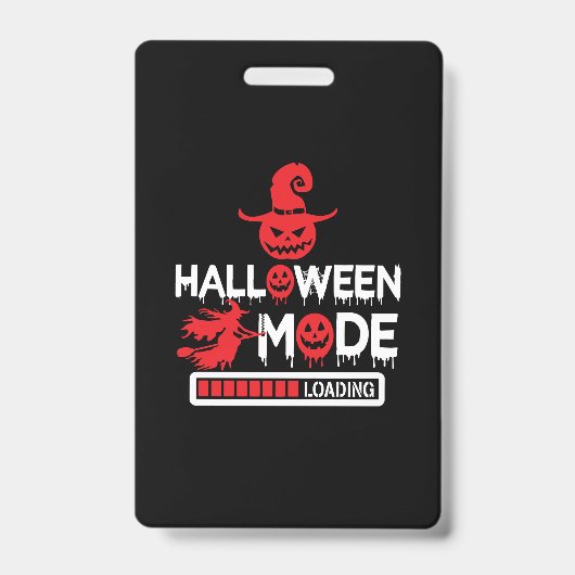 Halloween Funny Halloween Mode Loading Birthday バッジ (正面)