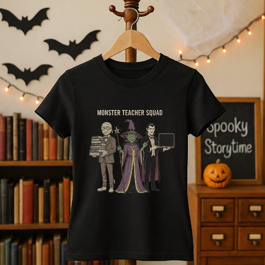 Halloween Funny Teacher Gift Monster Teacher Squad Tシャツ