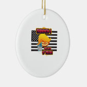 Halloween Funny Trumpkin Classic セラミックオーナメント (右)