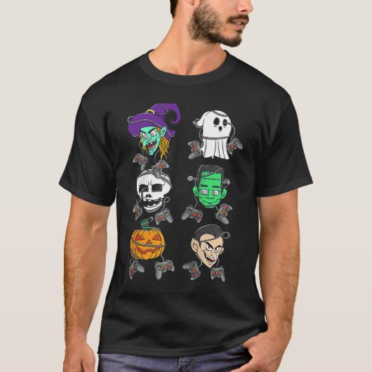 Halloween Game Controller  Women Players Halloween Tシャツ (正面)