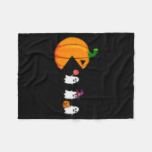Halloween Gamer Pumpkin Eating Ghost Costume Men B フリースブランケット (正面(横))