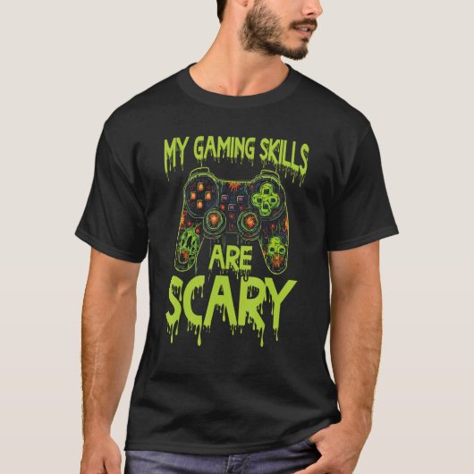 Halloween Gaming Halloween Gamer Video Game Joysti Tシャツ (正面)