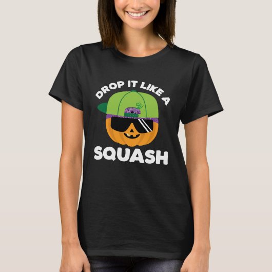 Halloween Gangster Pumpkin Drop it Like a Squash K Tシャツ (正面)