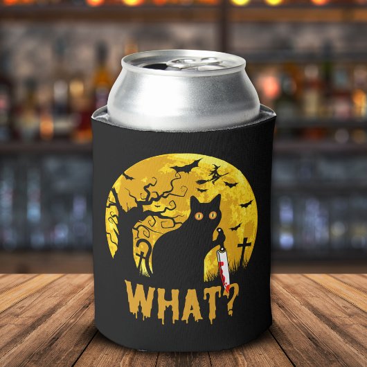 Halloween Gato Negro What? 缶クーラー