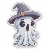 Halloween: Geist mit Hut -  シール (正面)