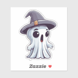 Halloween: Geist mit Hut -  シール