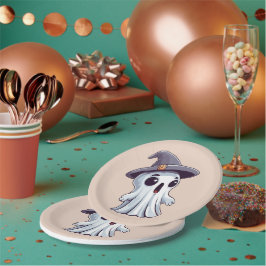 Halloween: Geist mit Hut -  ペーパープレート