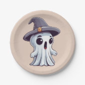 Halloween: Geist mit Hut - ペーパープレート (正面)