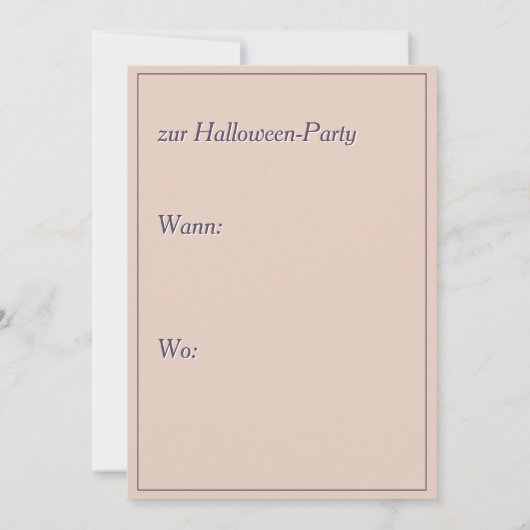 Halloween: Geist mit Hut - 招待状 (裏面)
