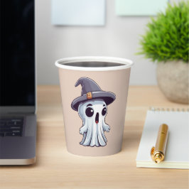 Halloween: Geist mit Hut - 紙コップ